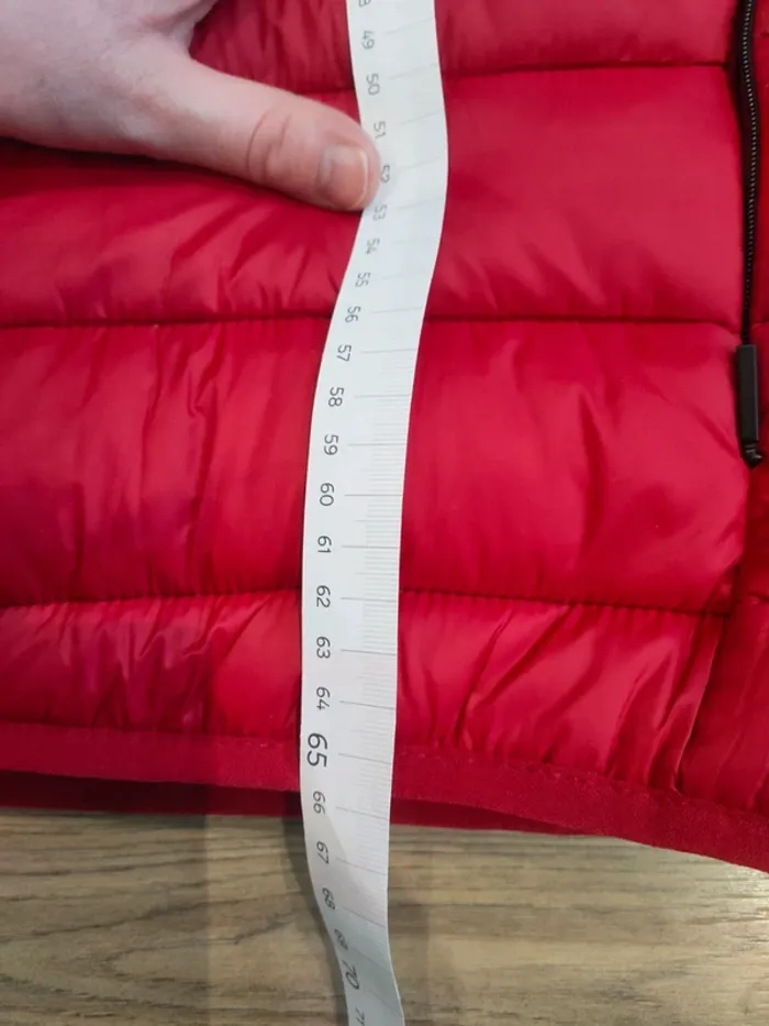 Doudoune sans manche rouge unie taille L homme - photo numéro 10