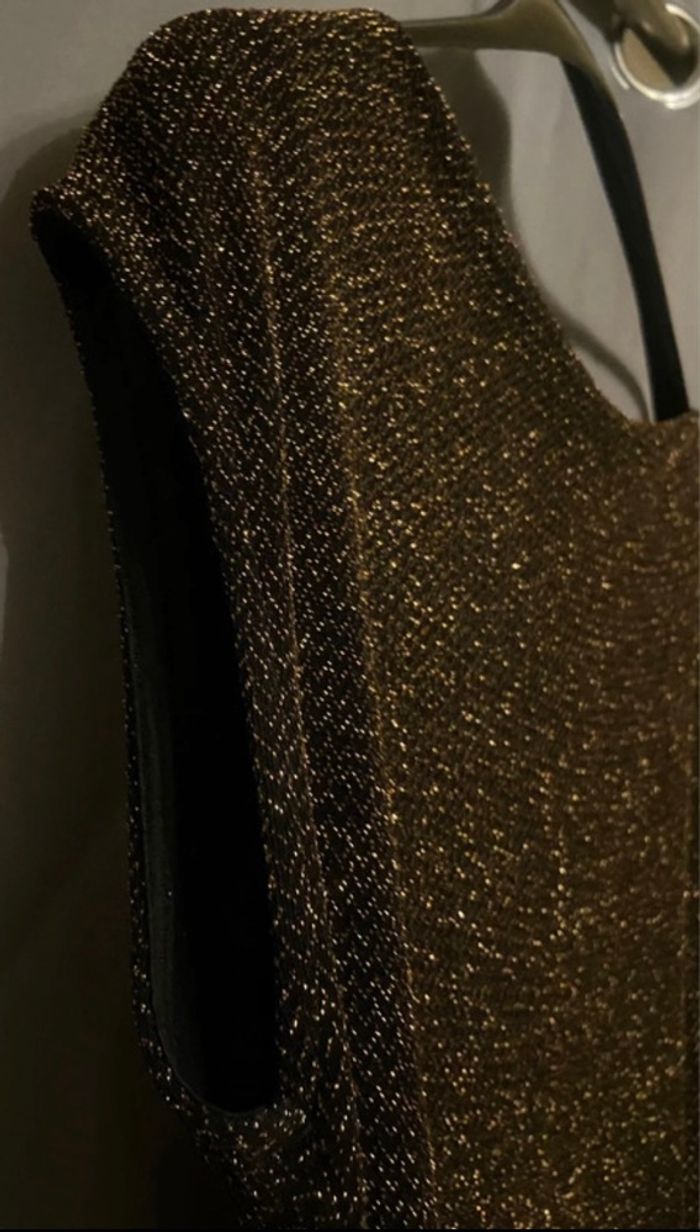 Robe pailletée »Promod »noire et dorée - photo numéro 4