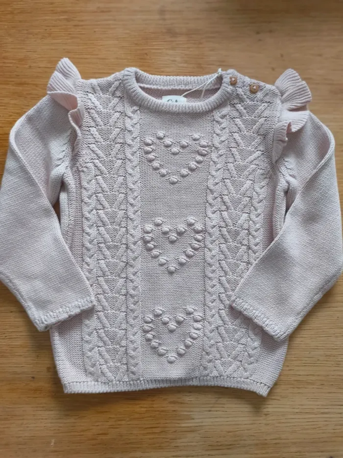 Robe pull fille maille 9 12 mois neuve sans étiquette
