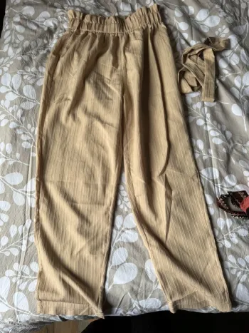 Pantalon droit beige