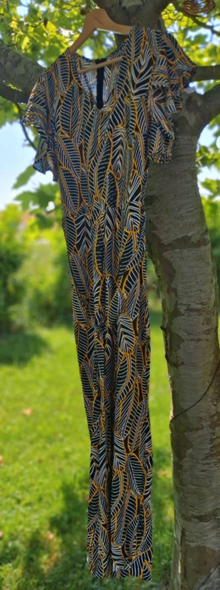Combinaison légère motifs tropicaux