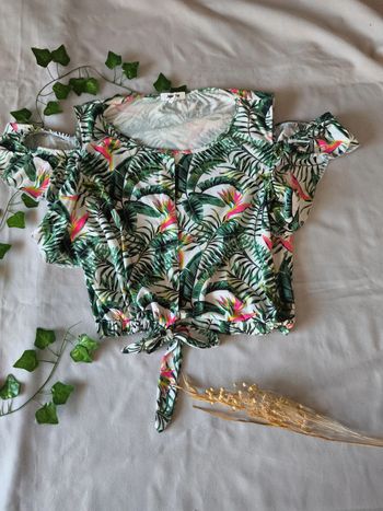 Crop top imprimer Fleuri 🍃 Jennyfer