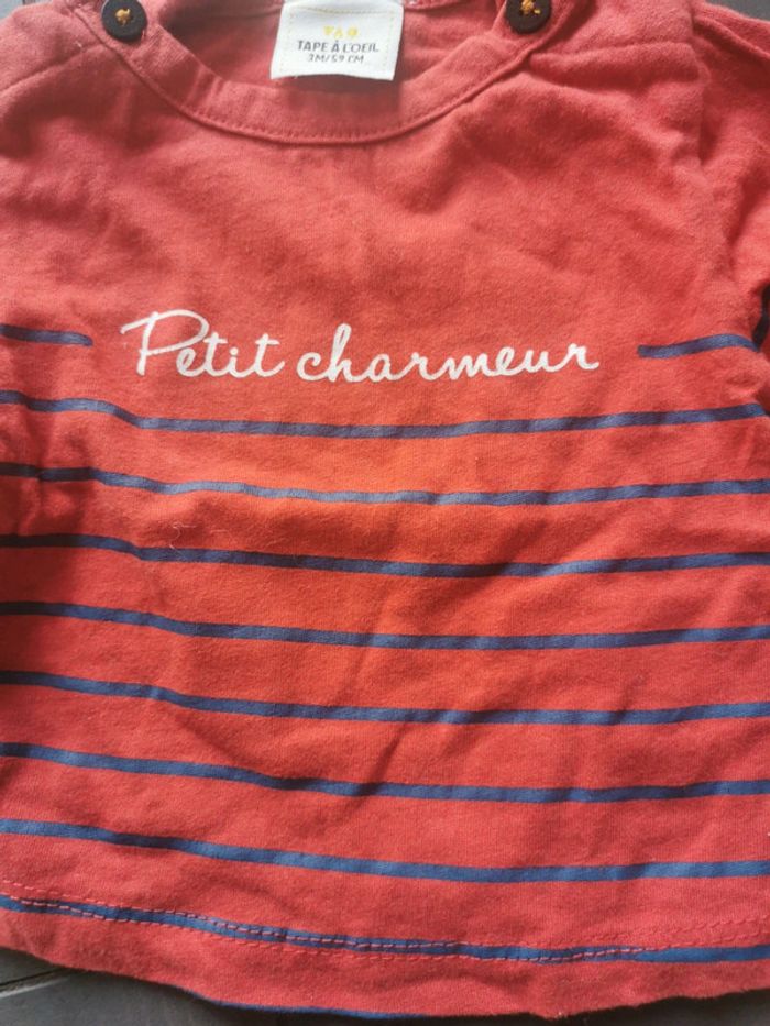 Tee-shirt manches longues TAO 3 mois - photo numéro 2