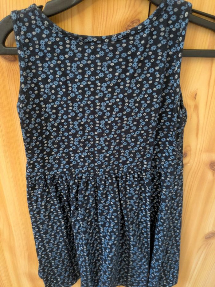 Robe bleue à fleurs fille - photo numéro 2