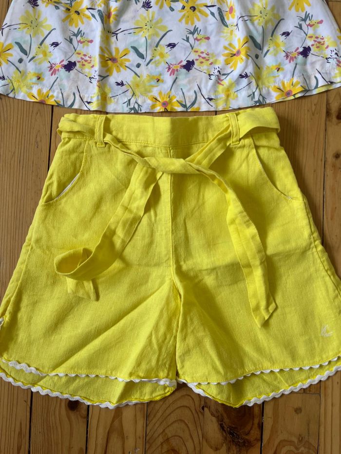 Ensemble jaune et blanc Petit Bateau 8 ans - photo numéro 4