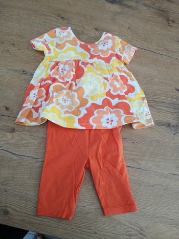 Ensemble orange vintage 12 mois
