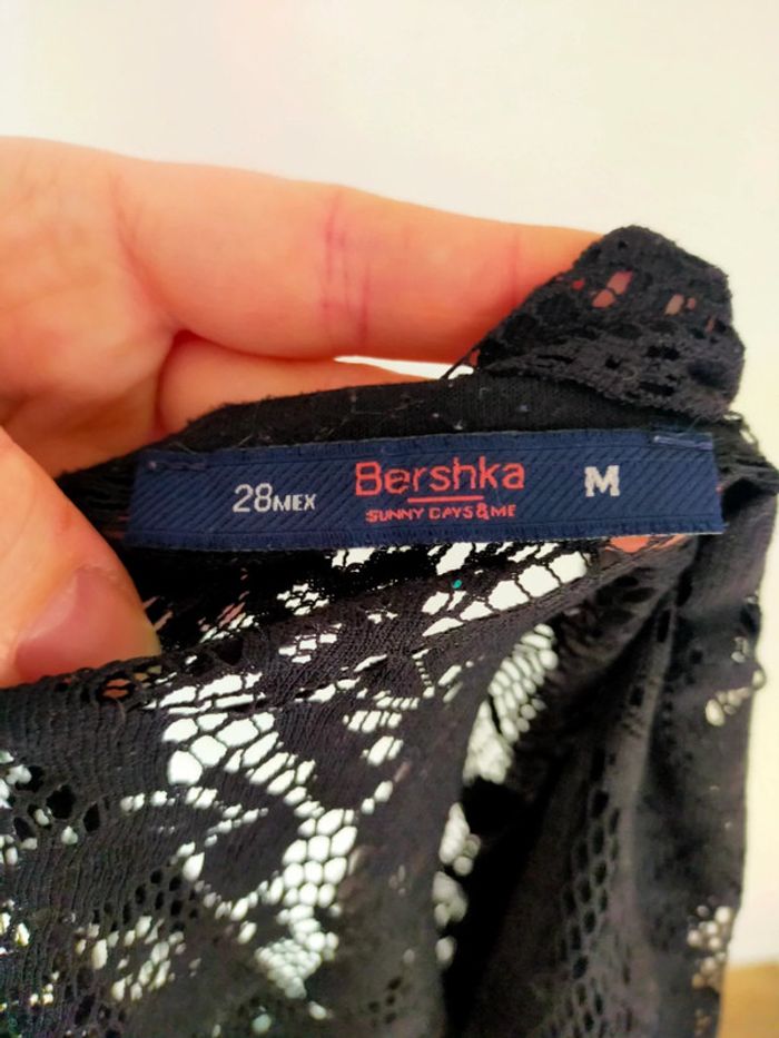 Tee short dos dentelle noir bershka - photo numéro 3