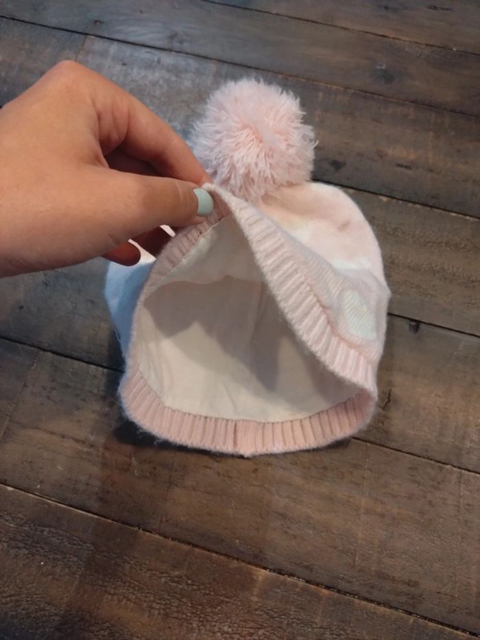 Bonnet rose bebe 6 12 mois - photo numéro 2