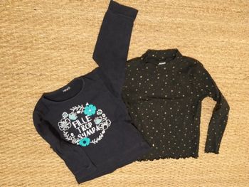Lot 2 t-shirt manches longues 8 ans