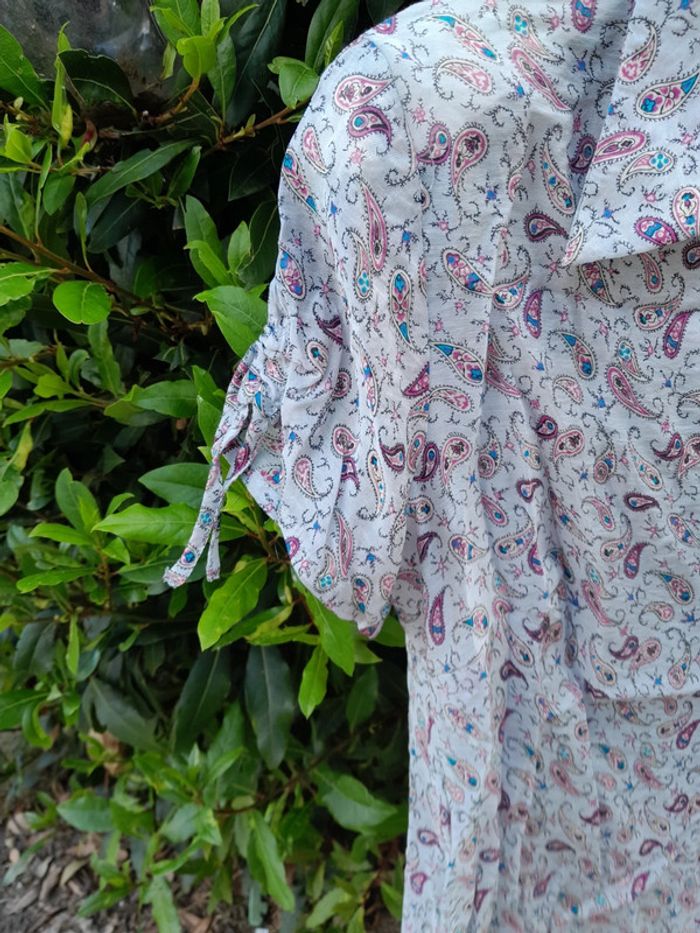 Punt roma chemisier gris rose taille 44 - photo numéro 4