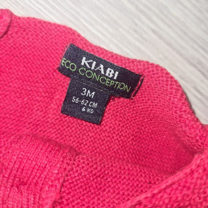 Gilet bébé fille rouge 3 mois - photo numéro 2