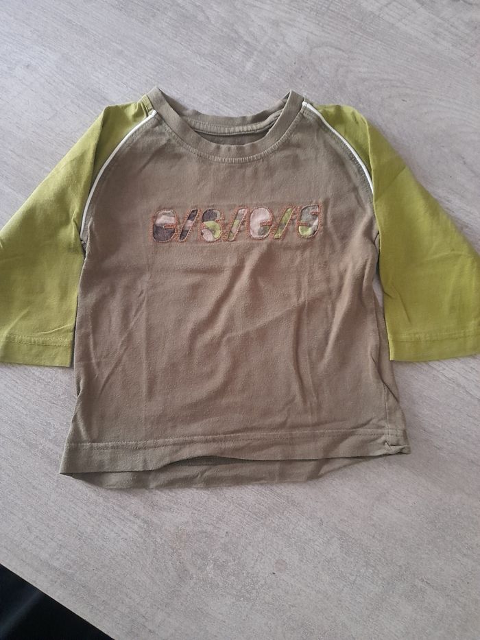 T-shirt manches longues cinq/cinq garçon 24 mois