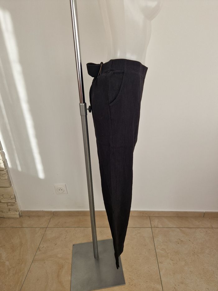 Pantalon noir drappé élastique Balsamik - photo numéro 4