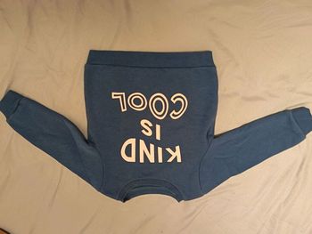 Pull hiver bleu 92 cm