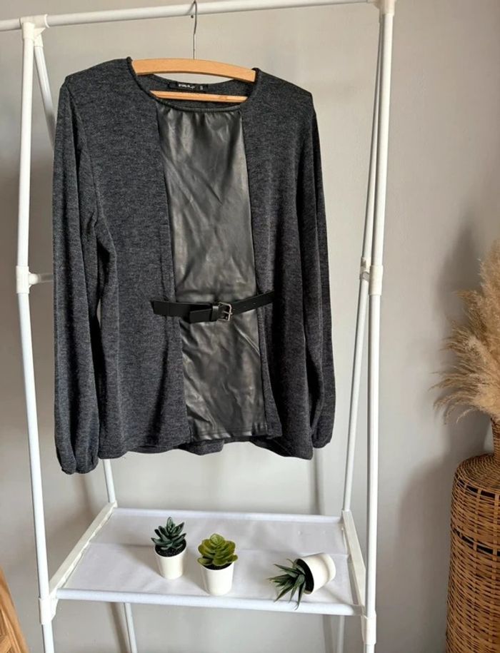 Pulls en coton avec ceinture en simili cuir