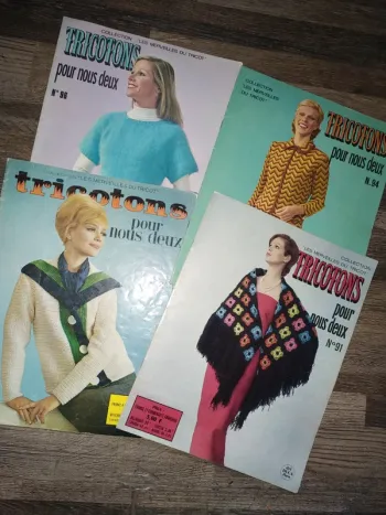 Magazine tricotons Modèle patron femme fashion crochet tricot vintage retro