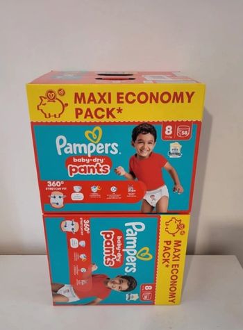 116 couches culotte taille 8 Pampers baby dry Pants
