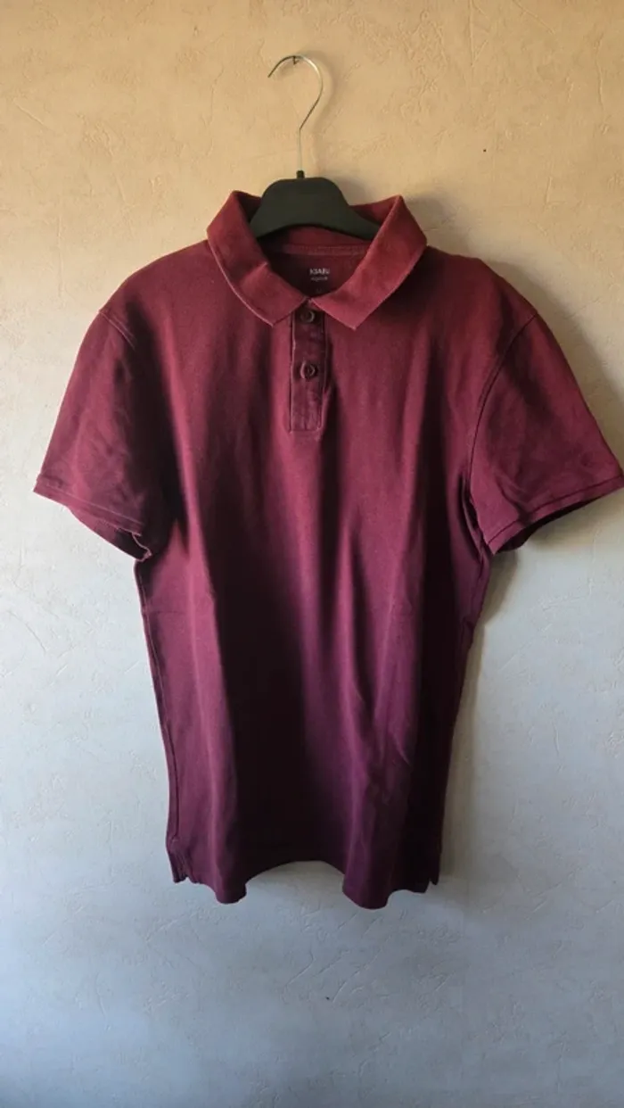 Polo bordeaux KIABI – Taille M