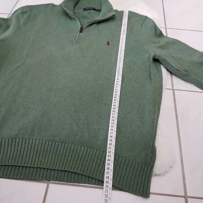 Pull Camionneur half demi zip Ralph Lauren L Vert - photo numéro 10