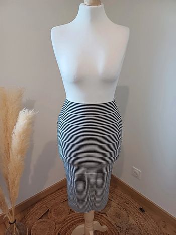 Jupe tube rayée New Look taille XS 34