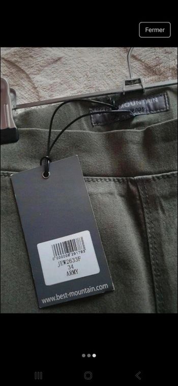 Pantalon coupe droite kaki