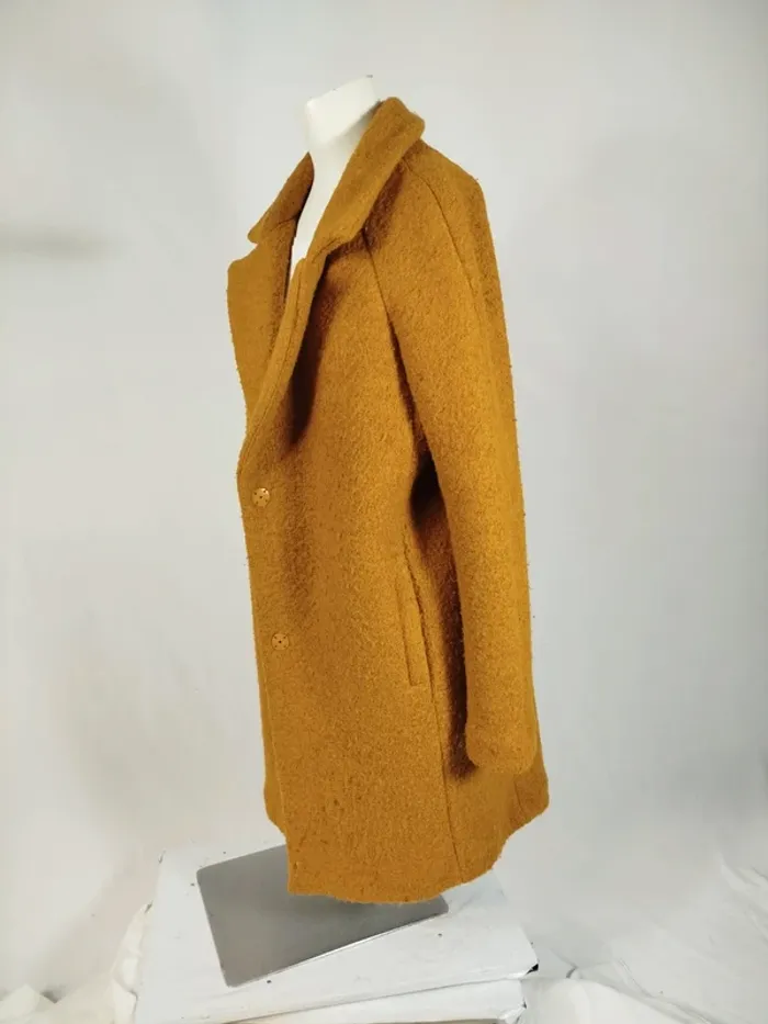 Manteau oversize moutarde - Laine mélangé Promod A264 - photo numéro 2