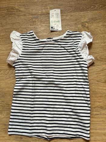 Teeshirt froufrou rayé