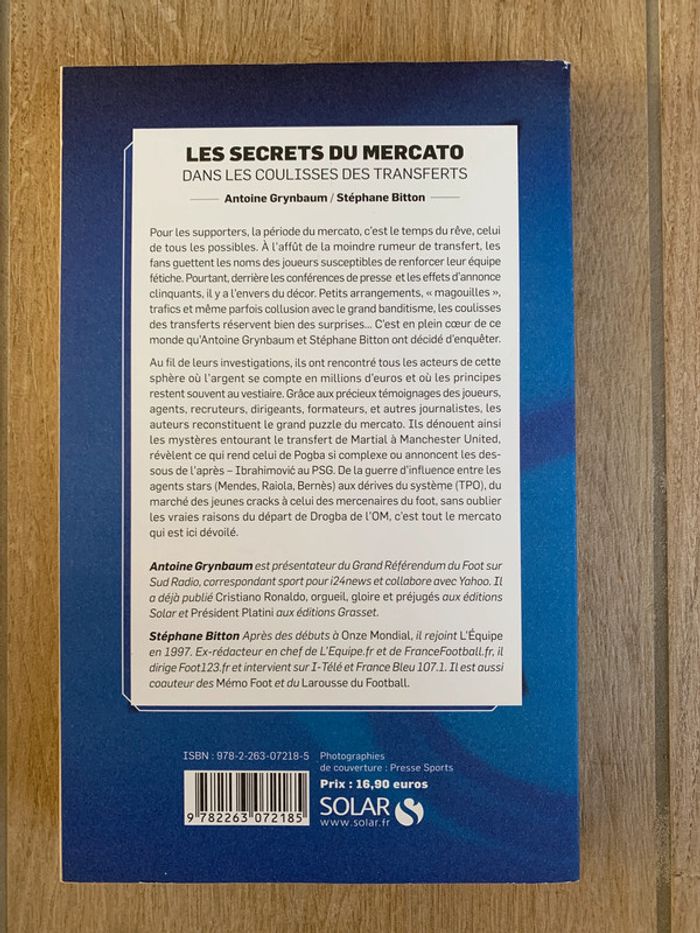 Livre "Les sercrets du mercato". - photo numéro 2