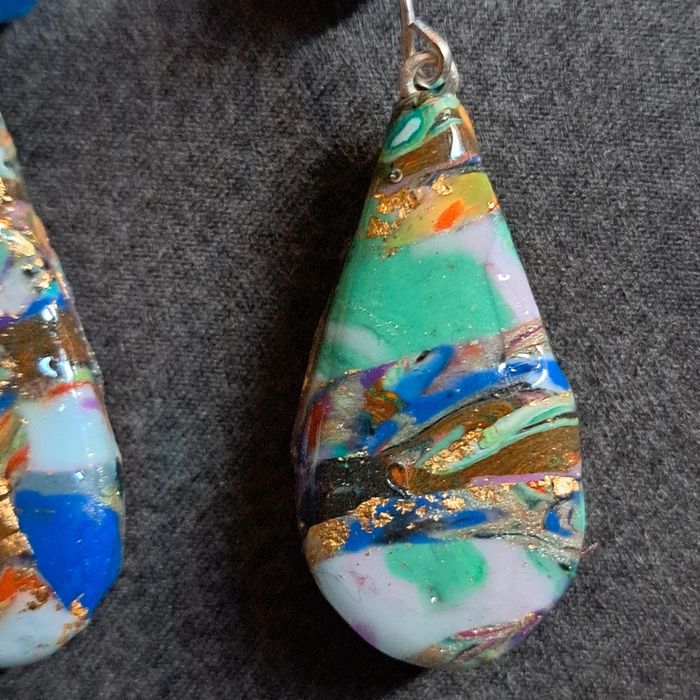 Boucles d'oreilles pendante multicolore - photo numéro 11