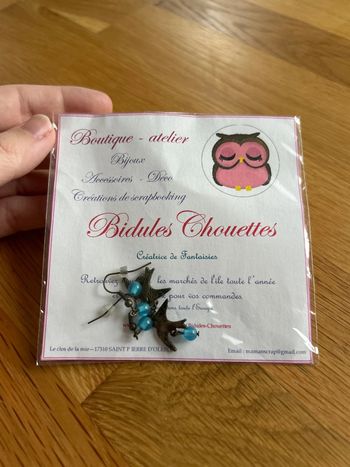 Boucle d’oreille pendante hirondelle