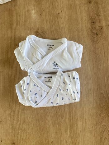 Lot de 2 body manche longue 1mois