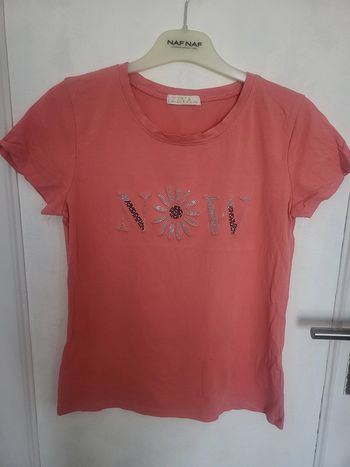 T-shirt corail Now Taille M