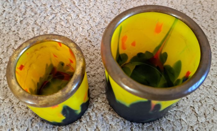 🍽 Lot de 2 petits pots en pate de verre - photo numéro 3