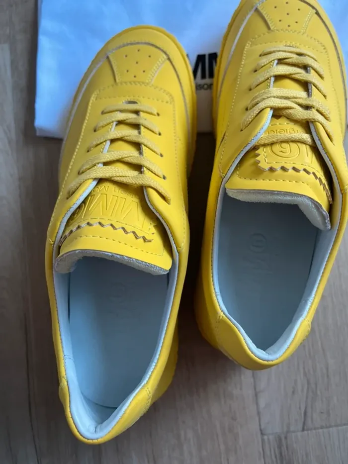 Sneakers Maison Martin Margiela MM6 Jaune Taille 36 - photo numéro 7