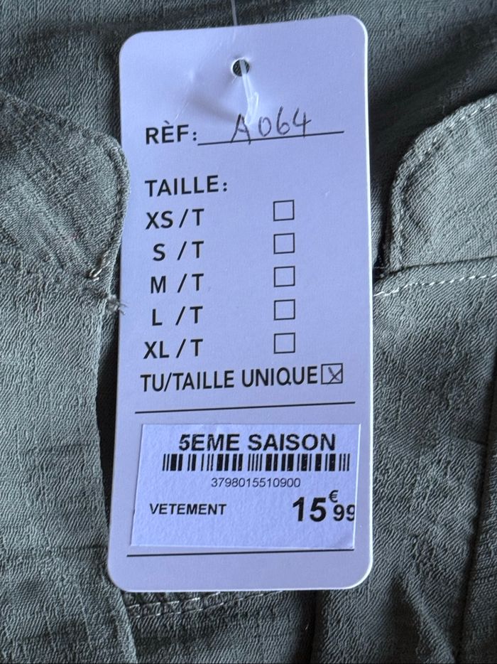 Neuf - Tunique kaki avec ceinture - Taille unique - photo numéro 5
