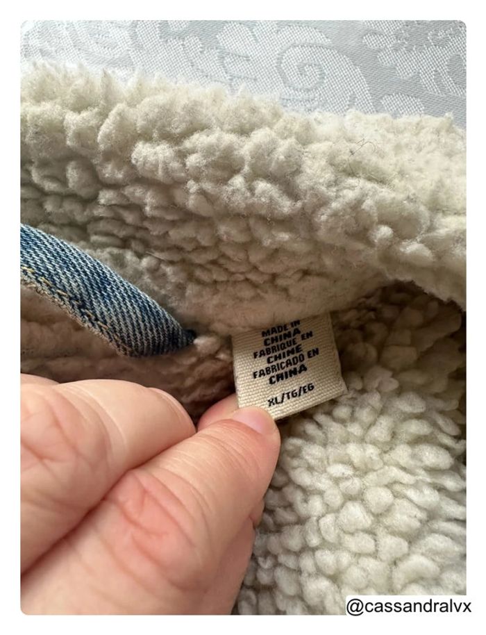 Veste en jean sherpa bleu - Levi's - photo numéro 5