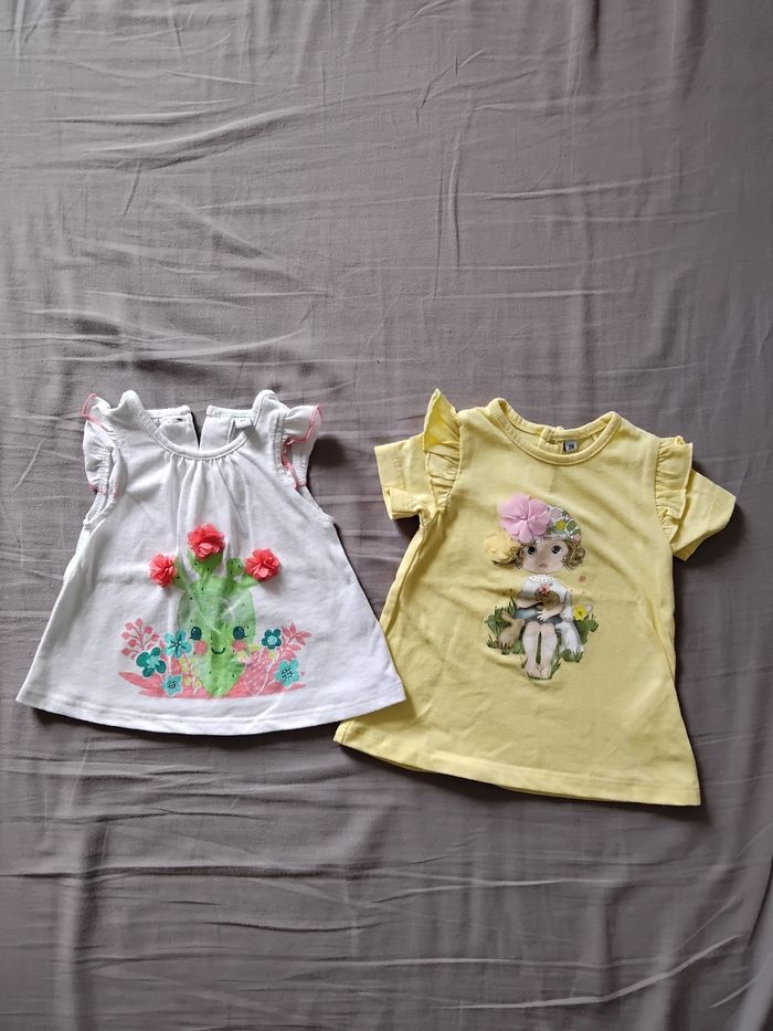 Lot 2 t-shirts taille 3 mois