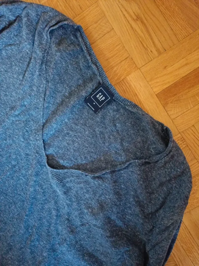Pull fin GAP bleu jean T.M - photo numéro 2