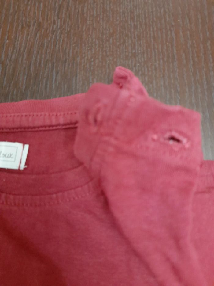 T-shirt 23 mois 86 cm bordeaux - photo numéro 5