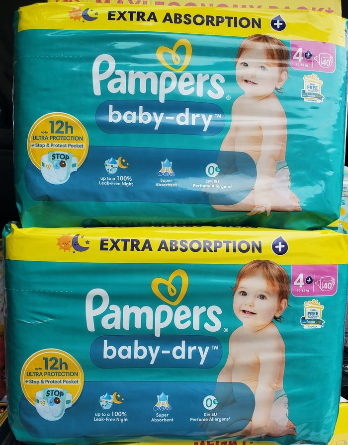 Couches Pampers Taille 4+ , 80 Couches.