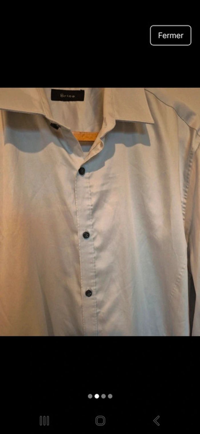 Chemise homme manches longues gris XL - photo numéro 2
