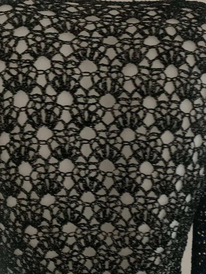 Top crochet vintage taille unique manches longues brillant - photo numéro 9