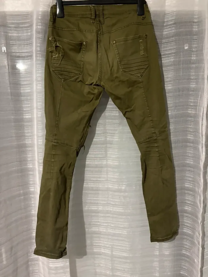 Jeans troué vert - photo numéro 8