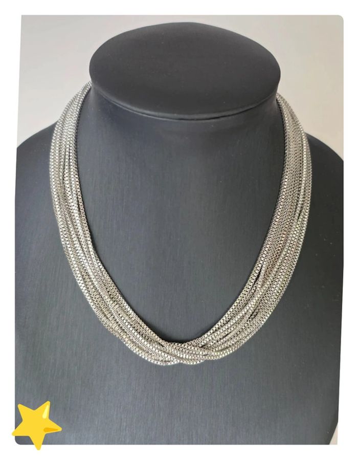 Collier multi chaîne vénitienne acier inoxydable