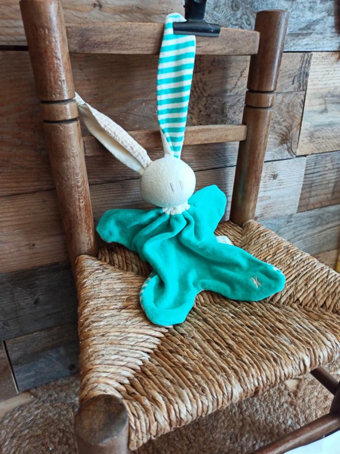 Doudou lapin vert keptin-jr tbe - photo numéro 3