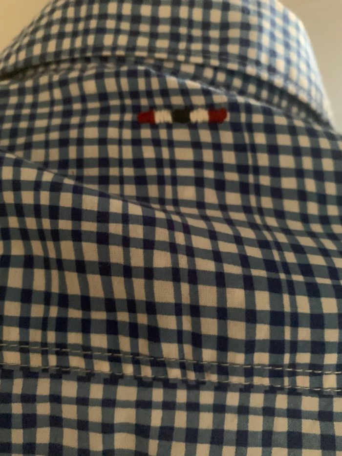 Chemise Napapijri vichy bleu et blanc taille L slim fit - photo numéro 11