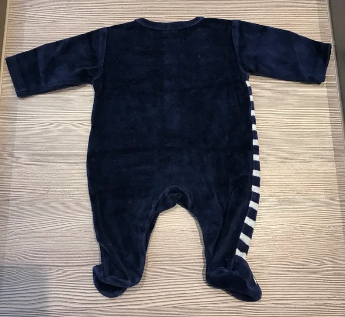 Pyjama velours garçon 1 mois Z Grain de blé - photo numéro 6