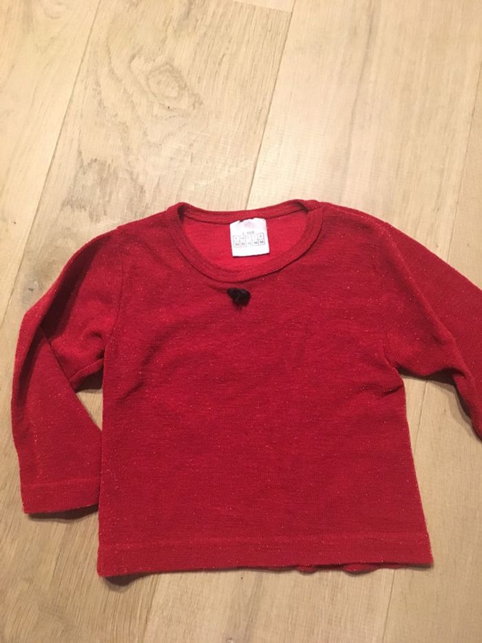 Top manche longue rouge