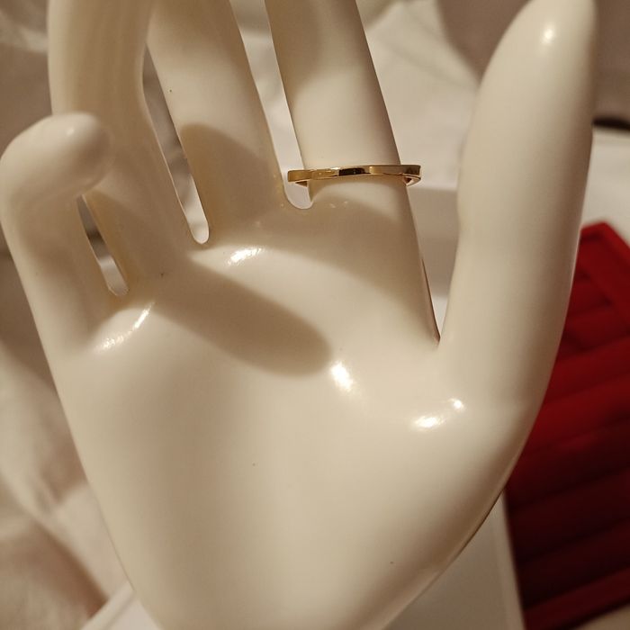 Bague acier inoxydable plaqué or - photo numéro 4
