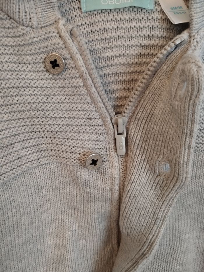 Veste en tricot Obaibi 6 / 9 mois - photo numéro 5